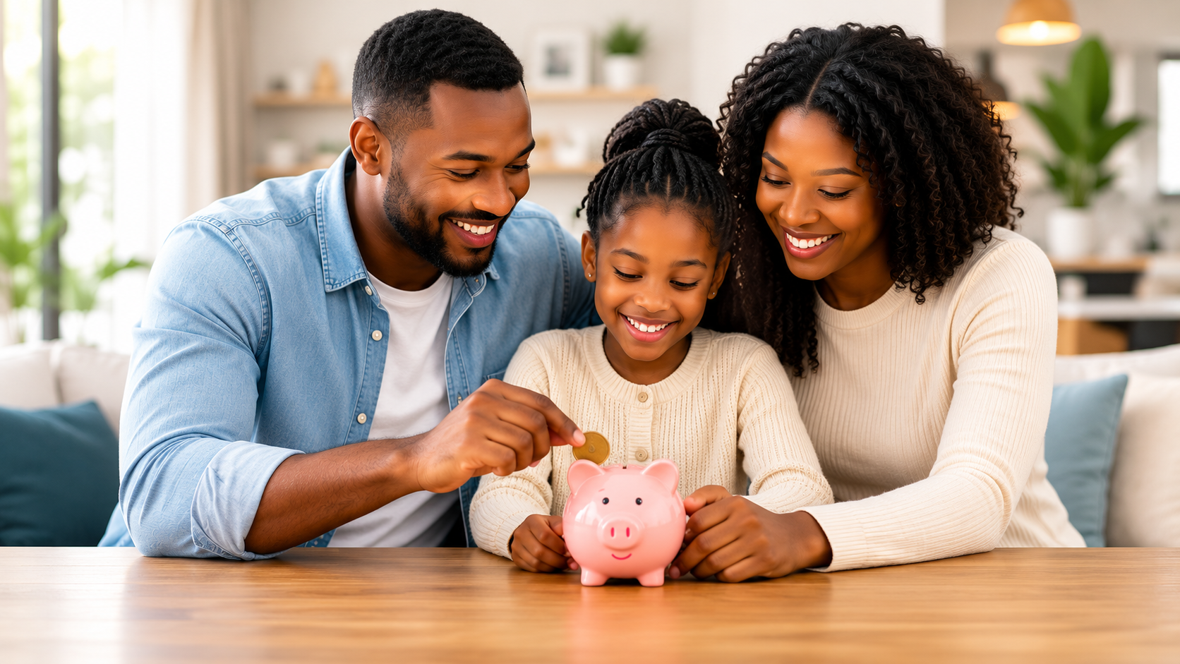 Happy African family